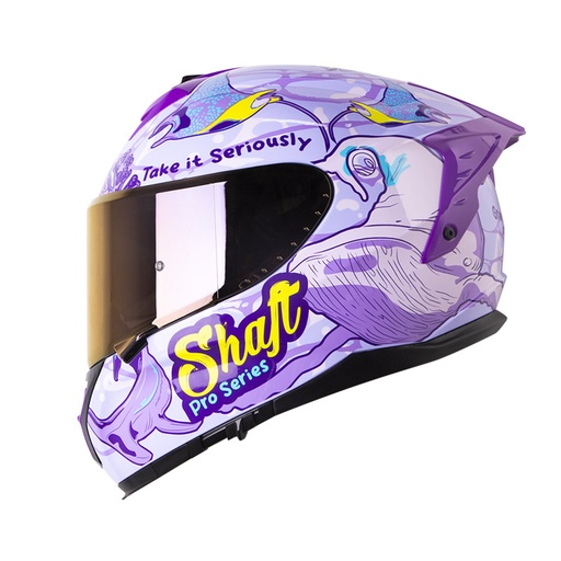 CASCO INTEGRAL SHAFT SHPRO610 EVO DOBLE VISOR BLUER PLANE MORADO CLARO MORADO BRILLO