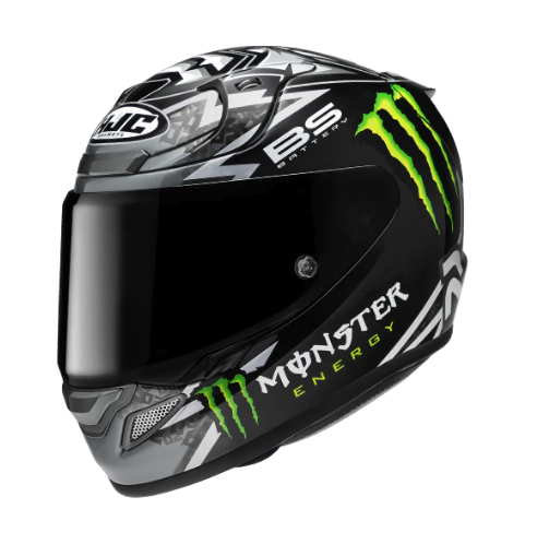 CASCO INTEGRAL HJC RPHA12 QUARTARARO GRIS NEGRO BRILLO-INCLUYE PINLOCK Y VISOR