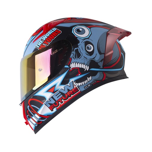 CASCO INTEGRAL SHAFT SH526SP EVO LUCKY NEGRO ROJO MATE