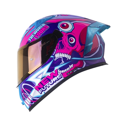 CASCO INTEGRAL SHAFT SH526SP EVO LUCKY MORADO FUCSIA BRILLO