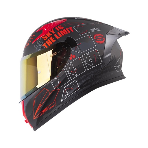 CASCO INTEGRAL SHAFT SH526SP EVO PAPYRUS GRIS OSCURO ROJO MATE