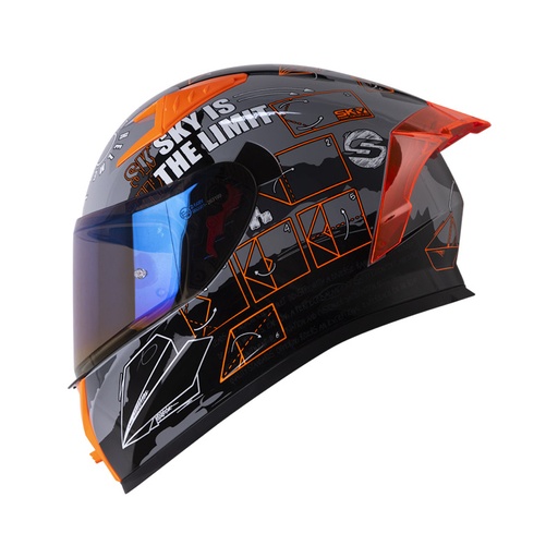 CASCO INTEGRAL SHAFT SH526SP EVO PAPYRUS GRIS NARANJADO MATE