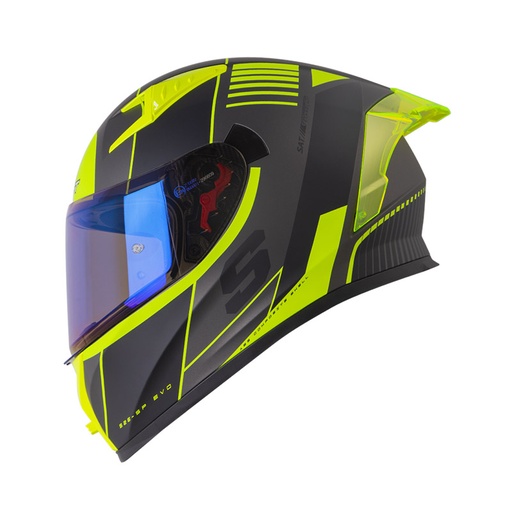 CASCO INTEGRAL SHAFT SH526SP EVO STRAFTER GRIS OSCURO AMARILLO MATE