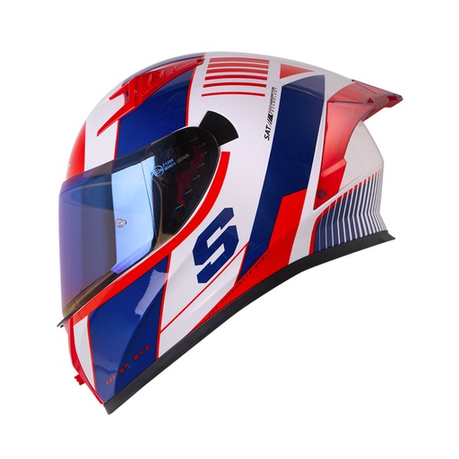 CASCO INTEGRAL SHAFT SH526SP EVO STRAFTER BLANCO ROJO BRILLO