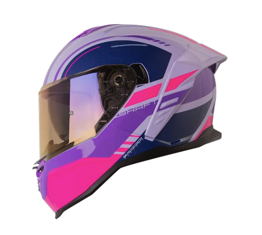 CASCO INTEGRAL SHAFT SH598GTR ADIV MORADO CLARO FUCSIA BRILLO