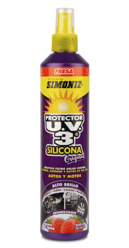 [103264] SPRAY SIMONIZ PROTECTOR SILICONA UV3 FRESA 300 ML 
