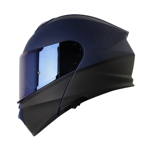 CASCO ABATIBLE SHAFT SH4000 EVO DOBLE VISOR ACRU AZUL OSCURO NEGRO MATE
