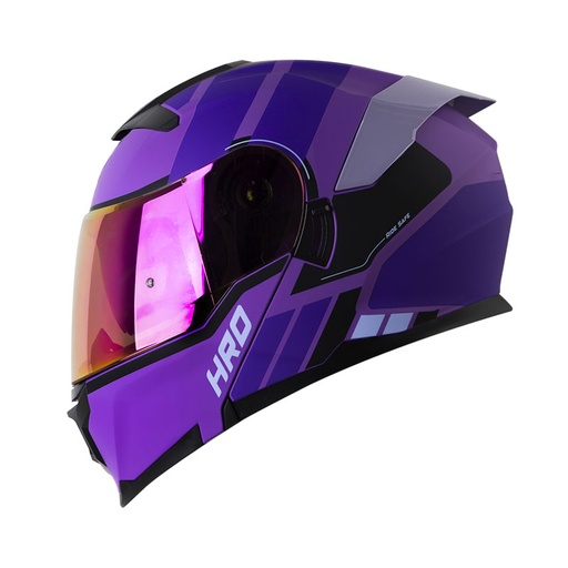 CASCO ABATIBLE HRO 3440 DOBLE VISOR ROC MORADO MORADO CLARO MATE