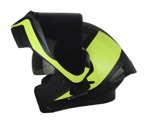 CASCO ABATIBLE ICH 3120 DOBLE VISOR FURTHER NEGRO AMARILLO VISOR NEGRO