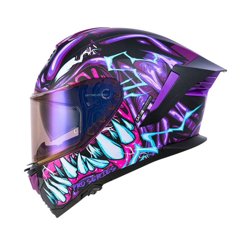 CASCO INTEGRAL SHAFT PRO 609 DOBLE VISOR PARASYTE MORADO OSCURO MORADO MATE