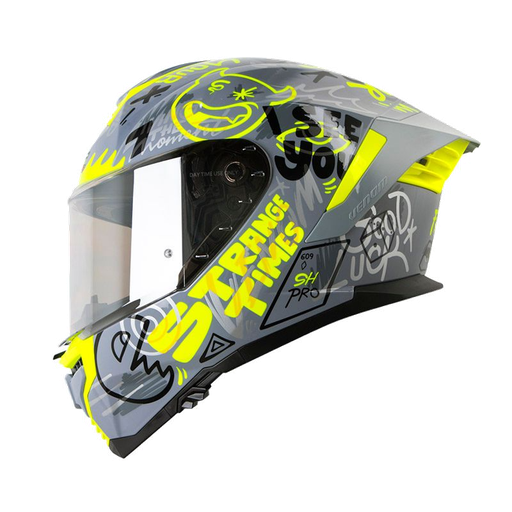 CASCO INTEGRAL SHAFT PRO 609 DOBLE VISOR FREEDOM GRIS AMARILLO BRILLO