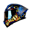 CASCO INTEGRAL SHAFT PRO 609 DOBLE VISOR PARASYTE AZUL OSCURO AZUL BRILLO