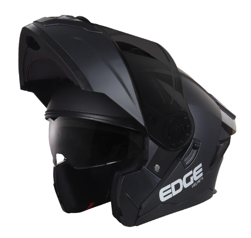 CASCO ABATIBLE EDGE DOBLE VISOR BOSTON SOLIDO NEGRO MATE