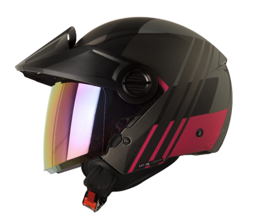 CASCO ABIERTO SHAFT 212 GUANABY GRIS OSCURO FUCSIA MATE