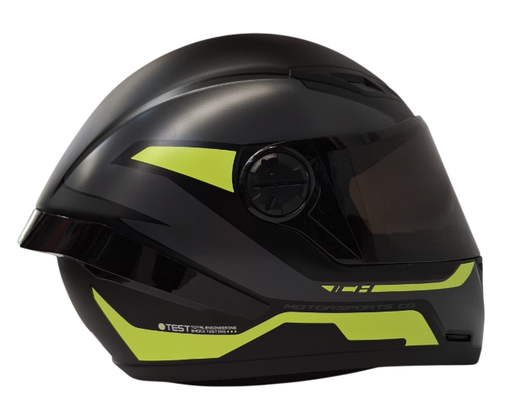 CASCO INTEGRAL ICH 501SP HED NEGRO AMARILLO MATE VISOR NEGRO