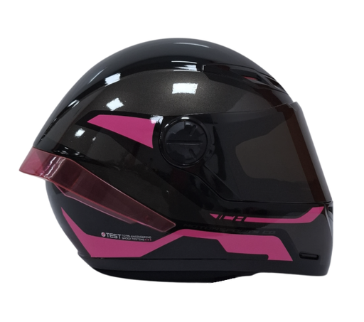 CASCO INTEGRAL ICH 501SP HED NEGRO FUCSIA BRILLO VISOR NEGRO