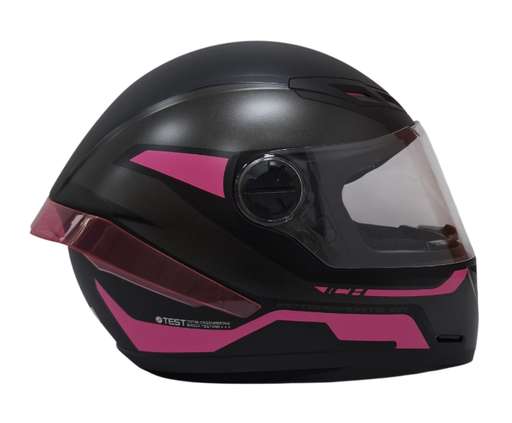 CASCO INTEGRAL ICH 501SP HED NEGRO FUCSIA MATE VISOR TRANSPARENTE
