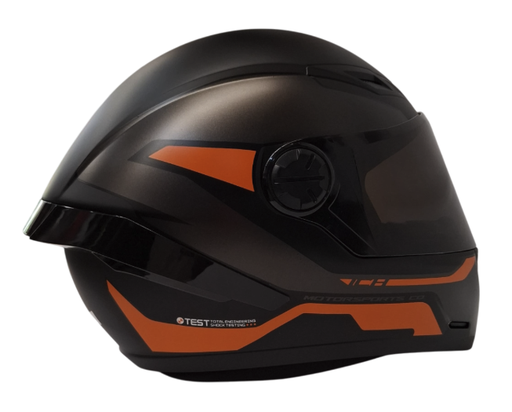 CASCO INTEGRAL ICH 501SP HED NEGRO NARANJA MATE VISOR NEGRO