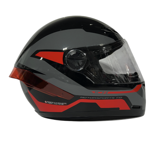 CASCO INTEGRAL ICH 501SP HED NEGRO ROJO BRILLO VISOR TRANSPARENTE 