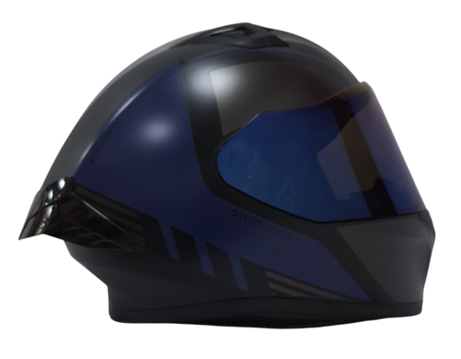CASCO INTEGRAL ICH 503 DUKO NEGRO AZUL NAVY MATE VISOR AZUL