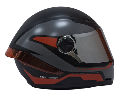 CASCO INTEGRAL ICH 501SP HED NEGRO ROJO MATE VISOR SILVER