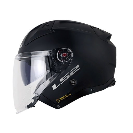 CASCO ABIERTO LS2 603 INFINITY II SOLID NEGRO MATE