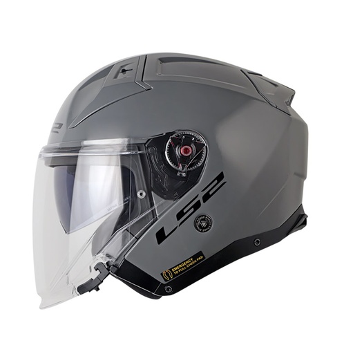 CASCO ABIERTO LS2 603 INFINITY II SOLID GRIS BRILLO