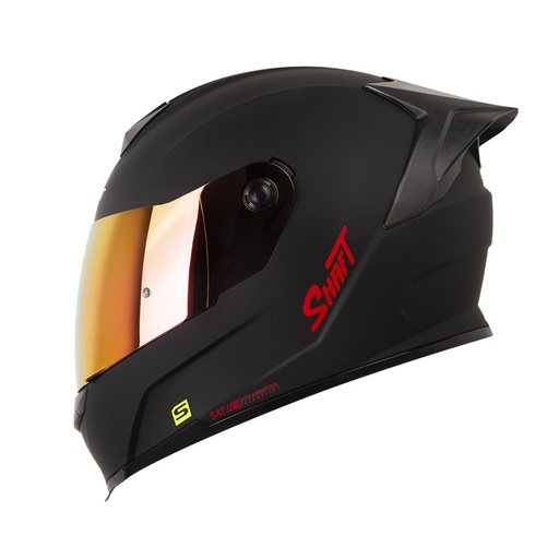 CASCO INTEGRAL SHAFT 502SP SOLID NEGRO ROJO MATE VISOR IRIDIUM ROJO
