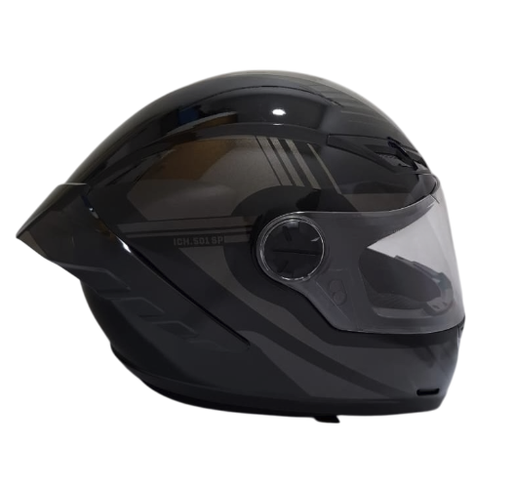 CASCO INTEGRAL ICH 501SP HADEX NEGRO GRIS OSCURO VISOR TRANSPARENTE