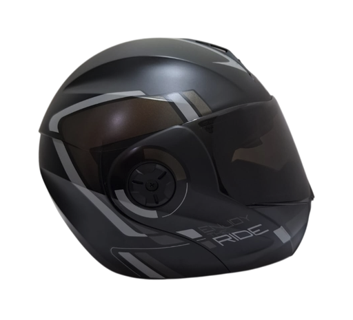 CASCO ABATIBLE ICH 3110DOT DOBLE VISOR LUXINE NEGRO GRIS VISOR DORADO