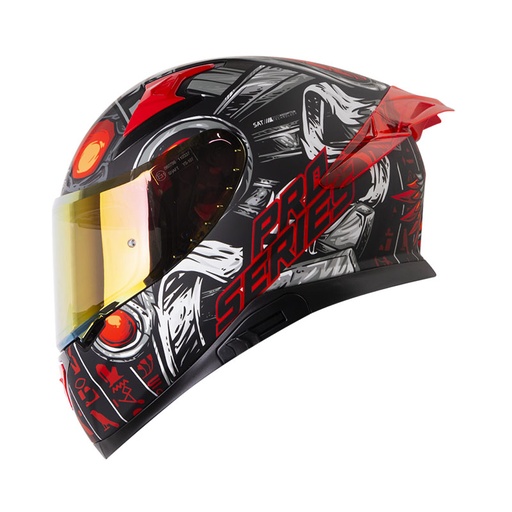 CASCO INTEGRAL SHAFT PRO 612 FARAON NEGRO ROJO MATE