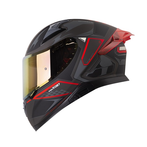 CASCO INTEGRAL SHAFT PRO 612 AF 087 GRIS OSCURO ROJO MATE