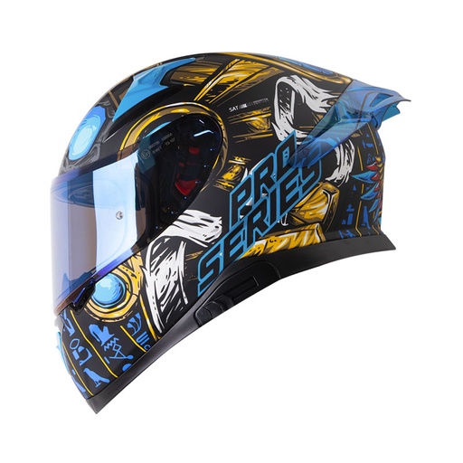 CASCO INTEGRAL SHAFT PRO 612 FARAON NEGRO AZUL MATE