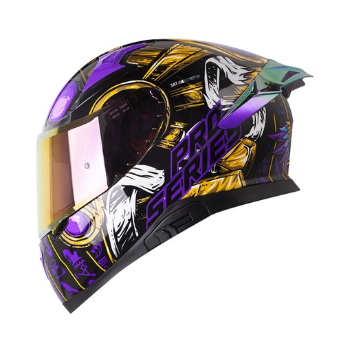 CASCO INTEGRAL SHAFT PRO 612 FARAON NEGRO MORADO BRILLO