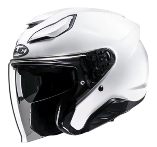 CASCO ABIERTO HJC F31 SOLID BLANCO PERLA BRILLO