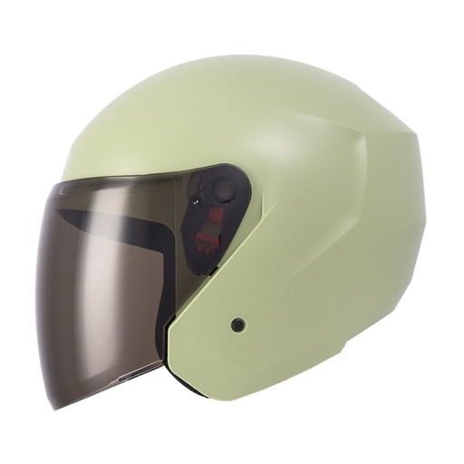 CASCO ABIERTO TECH T10 SOLID VERDE CLARO VISOR NEGRO