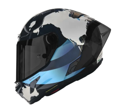 CASCO INTEGRAL NOLAN X-804 RS-U.C CHECA 30TH AZUL BLANCO BRILLO