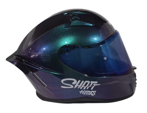 CASCO INTEGRAL SHAFT 504 DOBLE VISOR SOLID CAMALEON SILVER BRILLO