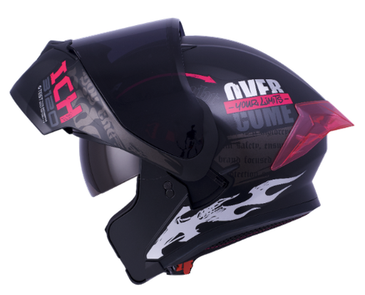 CASCO ABATIBLE ICH 3120 DOBLE VISOR RANDOME V2 NEGRO FUCSIA MATE VISOR NEGRO