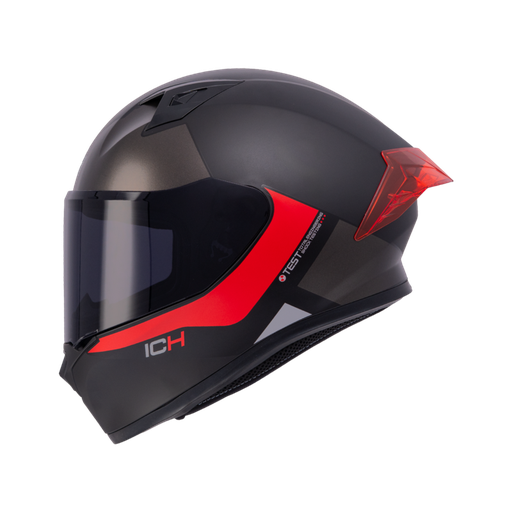CASCO INTEGRAL ICH 503 KENDRY NEGRO ROJO MATE VISOR NEGRO