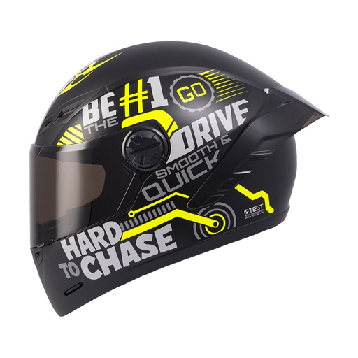 CASCO INTEGRAL ICH 501SP RIDABYTE NEGRO AMARILLO MATE VISOR NEGRO