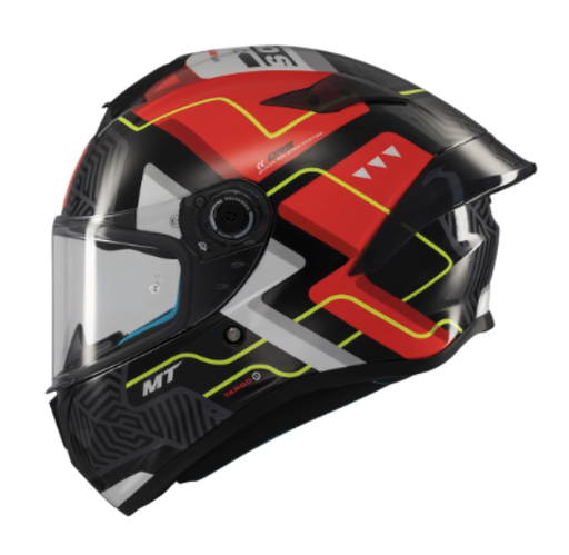 CASCO INTEGRAL MT FF106B TARGO S BRIK C5 NEGRO ROJO BRILLO