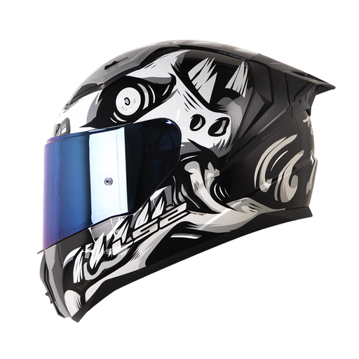 CASCO INTEGRAL LS2 810 X-KULL NEGRO GRIS BRILLO