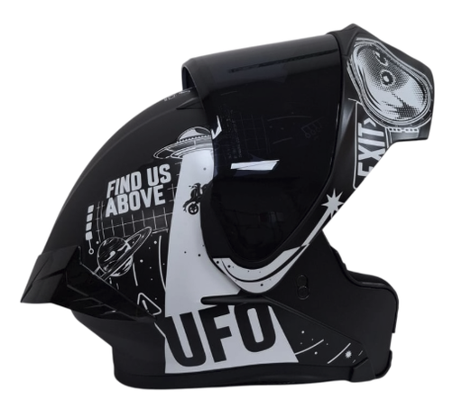 CASCO ABATIBLE ICH 3120 DOBLE VISOR INFINITY NEGRO BLANCO MATE VISOR NEGRO 