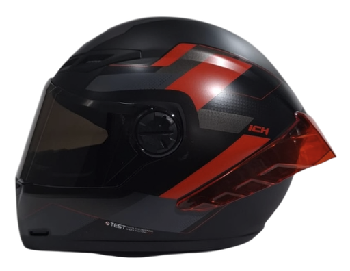CASCO INTEGRAL ICH 501SP RUUBIR NEGRO ROJO MATE VISOR NEGRO 
