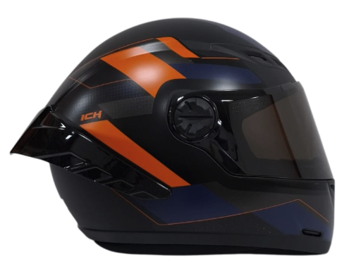 CASCO INTEGRAL ICH 501SP RUUBIR NEGRO NARANJA MATE VISOR NEGRO