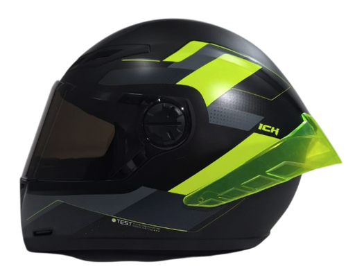 CASCO INTEGRAL ICH 501SP RUUBIR NEGRO AMARILLO MATE VISOR NEGRO