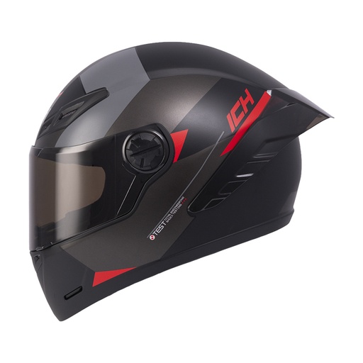 CASCO INTEGRAL ICH 501SP JUNE NEGRO ROJO MATE VISOR NEGRO