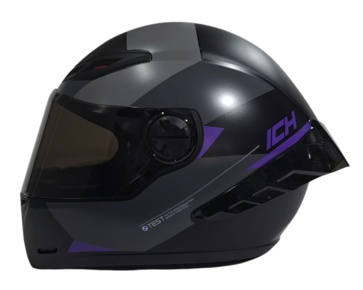 CASCO INTEGRAL ICH 501SP JUNE NEGRO MORADO MATE VISOR NEGRO