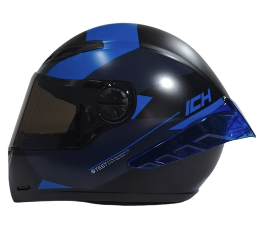 CASCO INTEGRAL ICH 501SP JUNE NEGRO AZUL MATE VISOR NEGRO